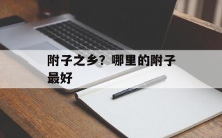 附子之乡？哪里的附子最好