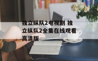 独立纵队2电视剧 独立纵队2全集在线观看高清版