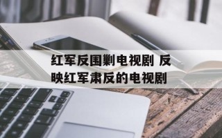 红军反围剿电视剧 反映红军肃反的电视剧