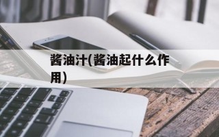 酱油汁(酱油起什么作用)