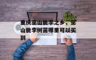 重庆巫山脆李之乡，巫山脆李树苗哪里可以买到