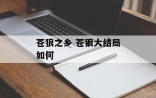 苍狼之乡 苍狼大结局如何