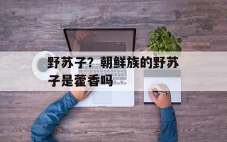 野苏子？朝鲜族的野苏子是藿香吗