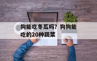 狗能吃冬瓜吗？狗狗能吃的20种蔬菜