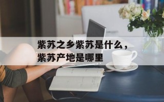 紫苏之乡紫苏是什么，紫苏产地是哪里
