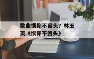 歌曲恨你不回头？林玉英《恨你不回头》
