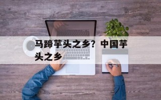 马蹄芋头之乡？中国芋头之乡