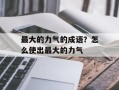 最大的力气的成语？怎么使出最大的力气
