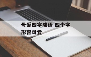母爱四字成语 四个字形容母爱