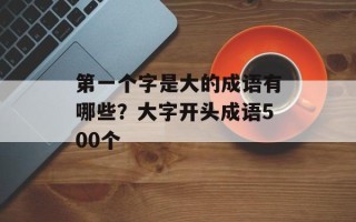 第一个字是大的成语有哪些？大字开头成语500个