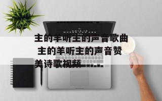 主的羊听主的声音歌曲 主的羊听主的声音赞美诗歌视频