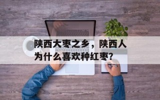 陕西大枣之乡，陕西人为什么喜欢种红枣？