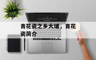 青花瓷之乡大埔，青花瓷简介