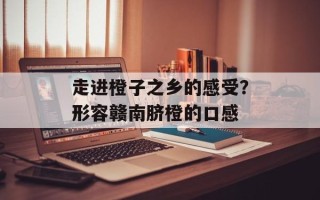 走进橙子之乡的感受？形容赣南脐橙的口感