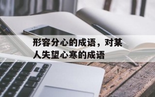 形容分心的成语，对某人失望心寒的成语
