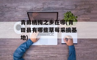 青田杨梅之乡在哪(青田县有哪些草莓采摘基地)