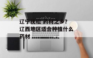 辽宁抚松 药材之乡？辽西地区适合种植什么药材
