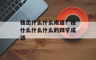 独出什么什么成语？独什么什么什么的四字成语
