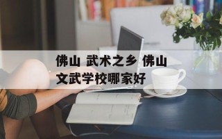 佛山 武术之乡 佛山文武学校哪家好
