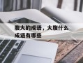腹大的成语，大腹什么成语有哪些