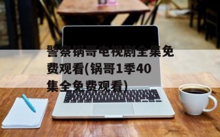 警察锅哥电视剧全集免费观看(锅哥1季40集全免费观看)