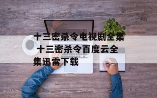 十三密杀令电视剧全集 十三密杀令百度云全集迅雷下载