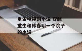 重生电视剧小说 穿越重生和韩春明一个院子的小说