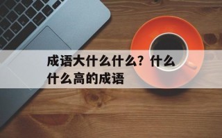 成语大什么什么？什么什么高的成语