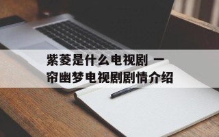 紫菱是什么电视剧 一帘幽梦电视剧剧情介绍