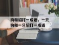 狗和貂打一成语，一只狗和一只貂打一成语