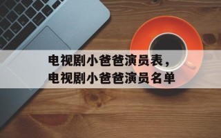 电视剧小爸爸演员表，电视剧小爸爸演员名单