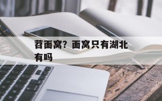 苕面窝？面窝只有湖北有吗