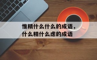 惟精什么什么的成语，什么精什么虑的成语