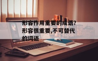 形容作用重要的成语？形容很重要,不可替代的词语