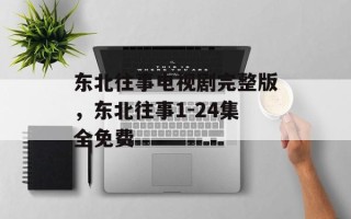 东北往事电视剧完整版，东北往事1-24集全免费