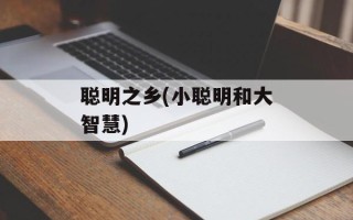 聪明之乡(小聪明和大智慧)