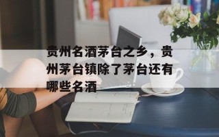 贵州名酒茅台之乡，贵州茅台镇除了茅台还有哪些名酒