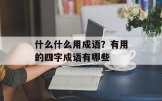 什么什么用成语？有用的四字成语有哪些
