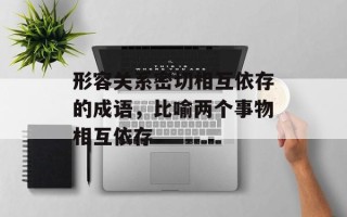 形容关系密切相互依存的成语，比喻两个事物相互依存