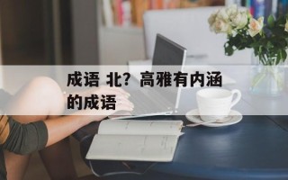成语 北？高雅有内涵的成语